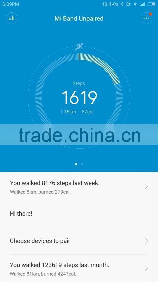 Xiaomi OLED Display mi band2 with heart ECG monitor and time clock