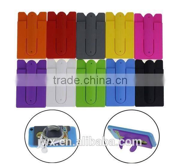 Promotion gift custom logo 3M adhesive sticky silicone phone card holder