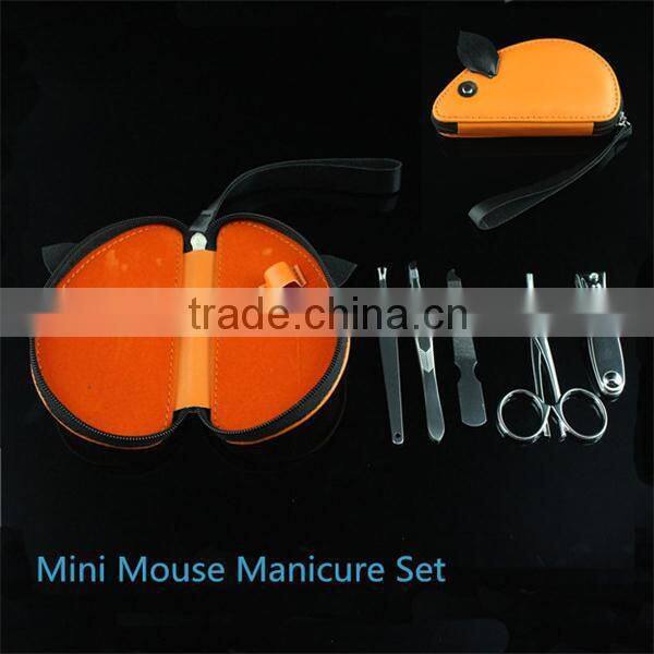 Mouse Shape Case Stainless Steel Mini Manicure Set