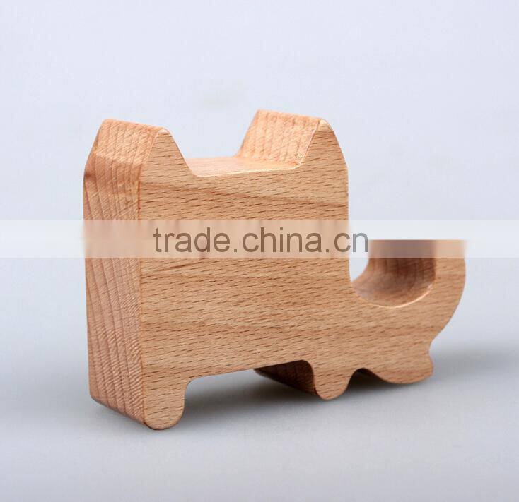 factory price wholesale wooden apple mobile phone holder