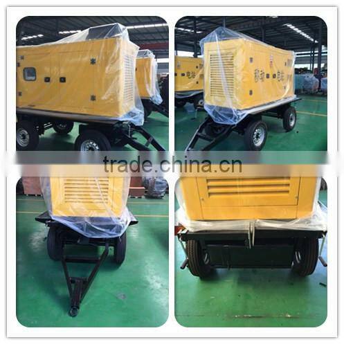 Reliable trailer generator with canopy and four wheels
