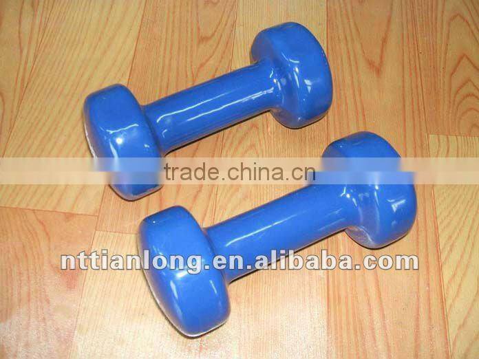 Teenloon lastest vinyl dipping dumbbell set with plastic stand