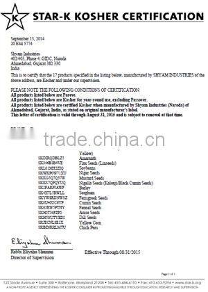 Machined Cleaned Black Sesame Seeds from Certified Exporter