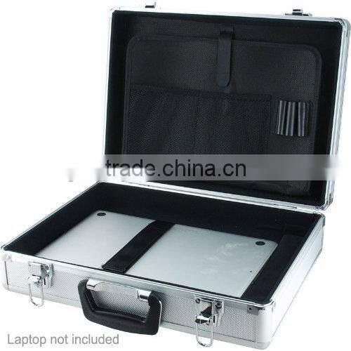 Aluminium Laptop and Test Equipment Silver Flight Case - 450x330x125mm
