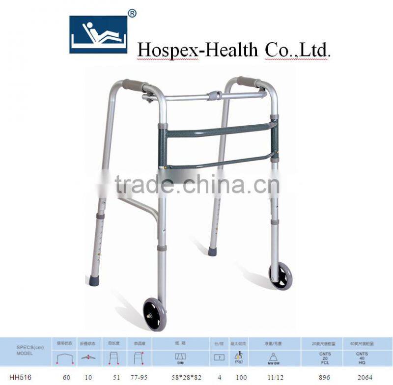 Good quality factory price folding with castor walker purple label with wheels