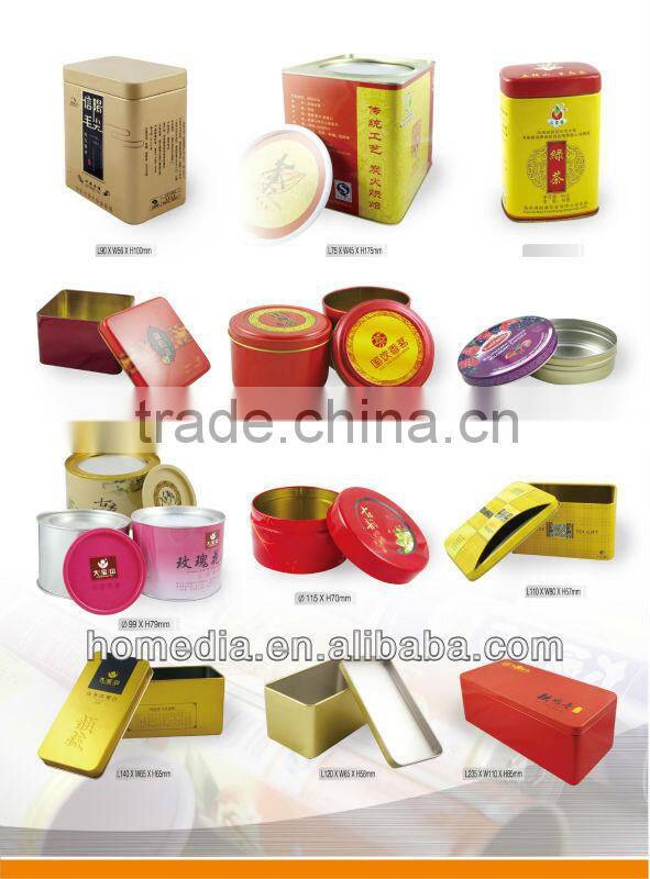 elegant printing empty square tin plate tea cans