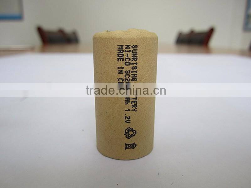NiCd Rechargeable battery 1.2v sc2000 ni cd battery pack for power tools