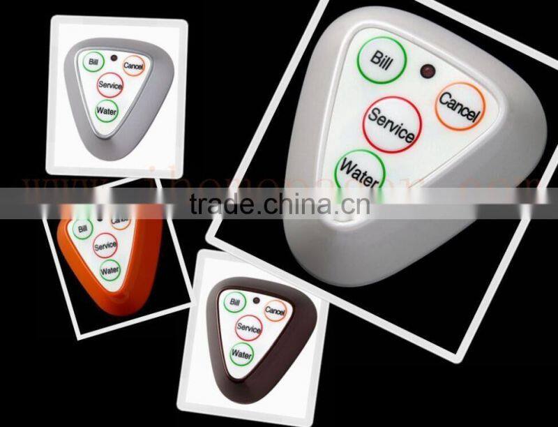 Wilreless emergency waiter table calling button for Coffee House