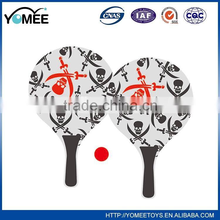 Top selling cheap price carton wooden beach racket set for kids