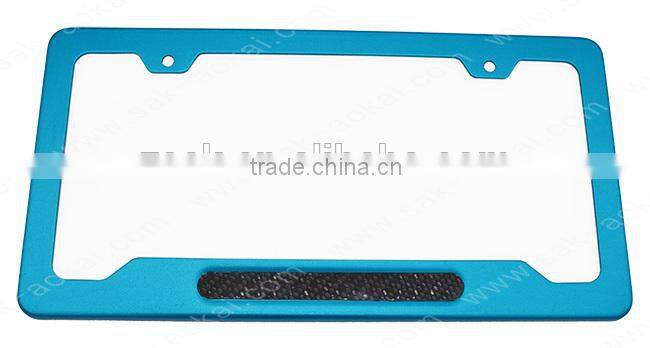 Aluminum license plate frame tag snap fit frame for auto-car-truck