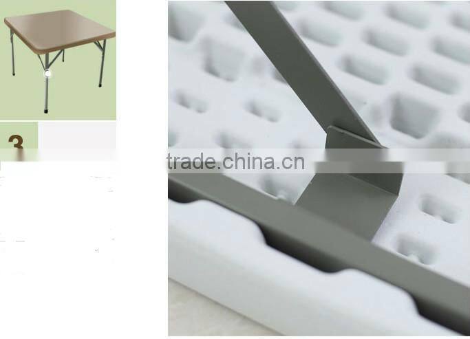 square folding dining table, square folding table, plastic dining table