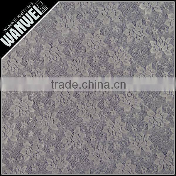 flat peony designer flower gray resilient and bright nylon spandex lace fabric for spring and summer dress wholesale 4176