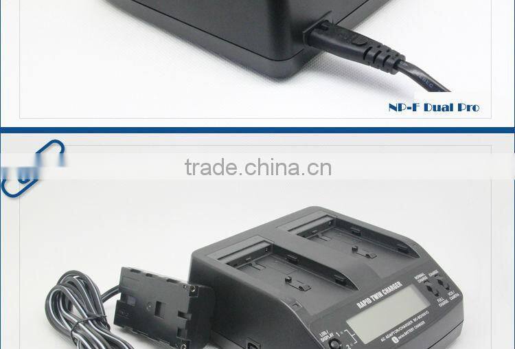 Fast Speed Dual LCD Quick Charger For Sony NP-F970 NP-F770 NP-F570