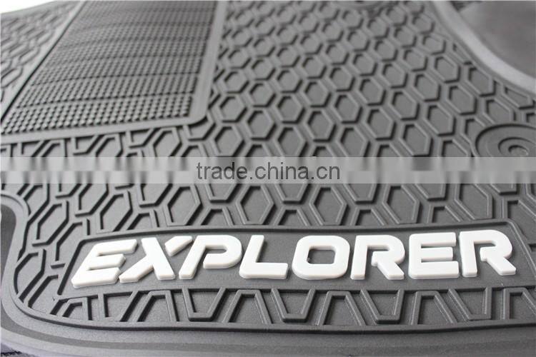 Three Row Set Custom Fit All Weather Floor Mats For Select Ford Explorer Models - (Black)