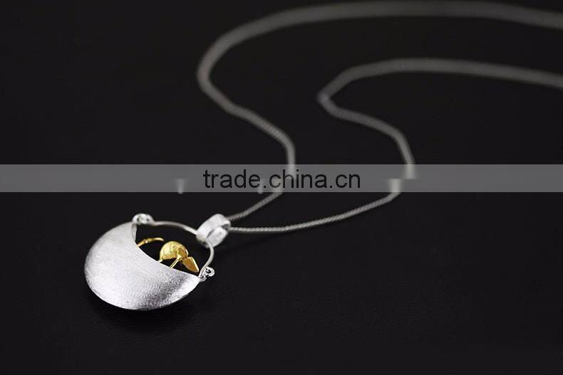 2016 Cute Plants 925 Sterling Silver Pendant for Women Silver Necklace Jewelry