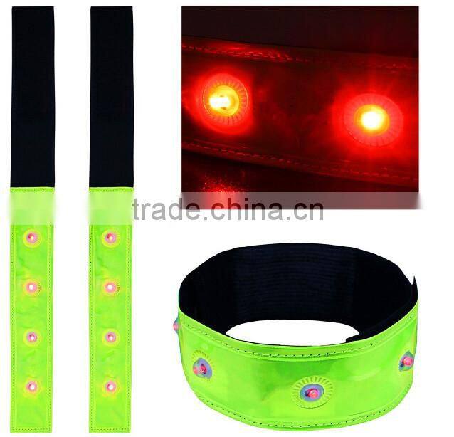 high visibility reflective outdoor lighting arm band led safety band