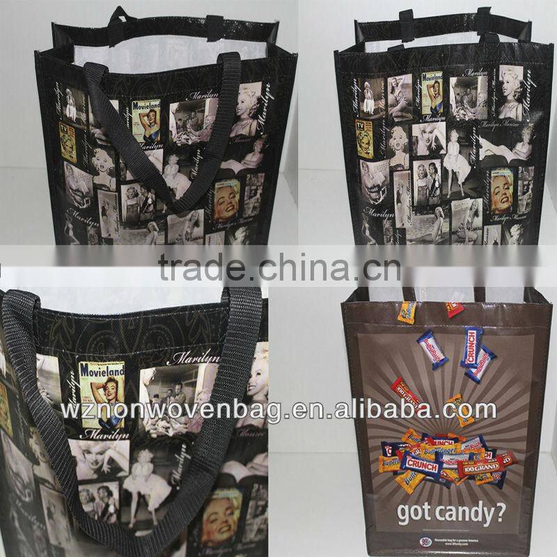 2014 eco friendly tote 80g non woven promtoin bottle bag(HL-6072)
