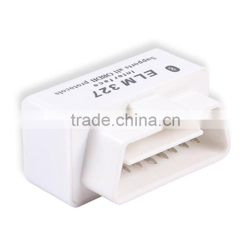 New SUPER MINI ELM327 Bluetooth OBD2 V1.5 White Smart Car Diagnostic Interface ELM 327 Wireless Scan Tool