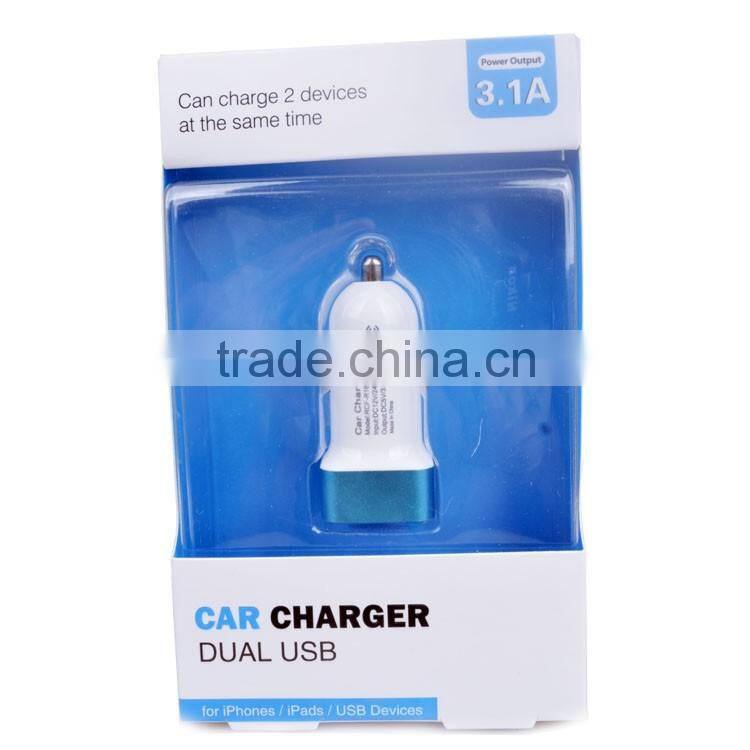 5V 1A 2.1A Factory Price Dual USB Car Charger For iPhone Android