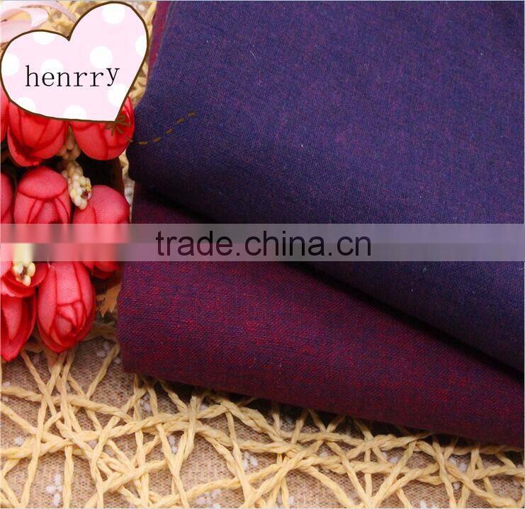 Pure color cotton and linen yarn-dyed pants fabric