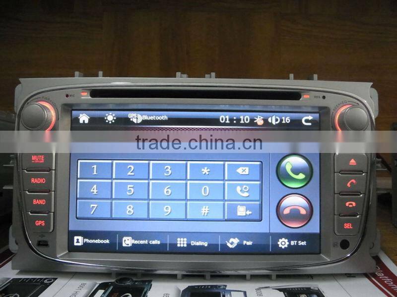 7" Win CE 6.0 car dvd player for ford focus Bluetooth GPS 3g Stereo FM Steering wheel control touch screen DH7009