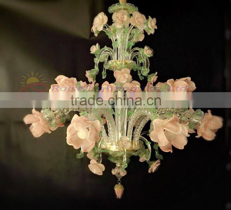 Fully Hand Crafted Flower Shape Crystal Chandelier