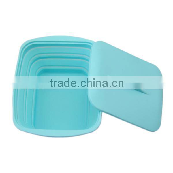 food safe silicone square storage box/plastic food storage containers plastic food storage case fresh box Crisper