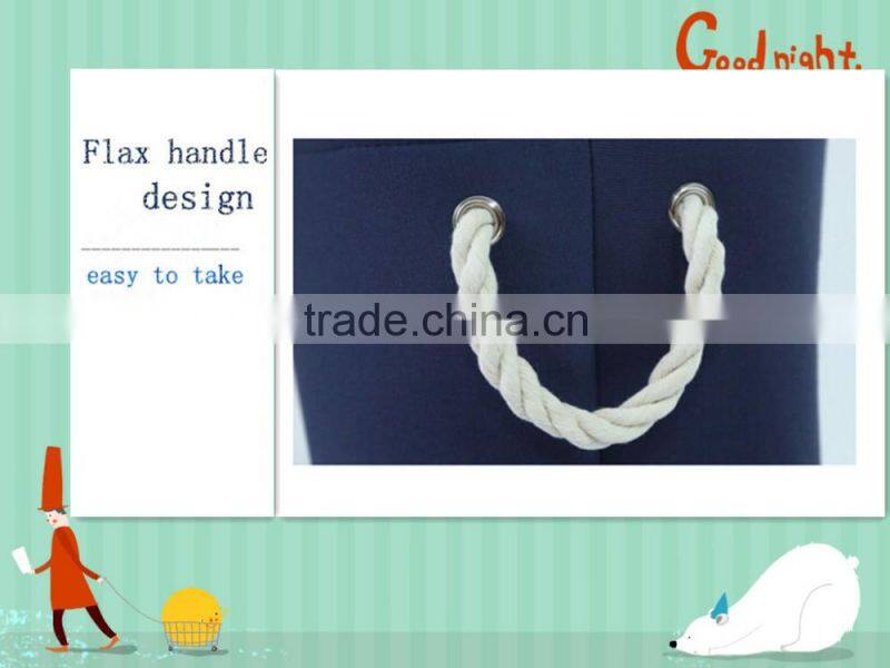 YIWU RODA Cotton embroidery bin canvas toys receive basket sundry receive storage basket bathroom laundry basket