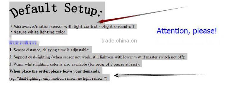 China factory supply radar sensor 14W Integrated LED T8 tube light CE ROHS double light