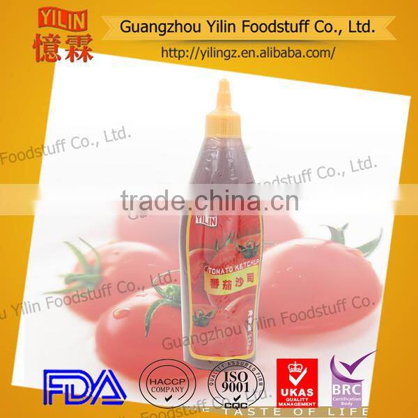Hot sale high quality sour 568g tomato ketchup dubai brand