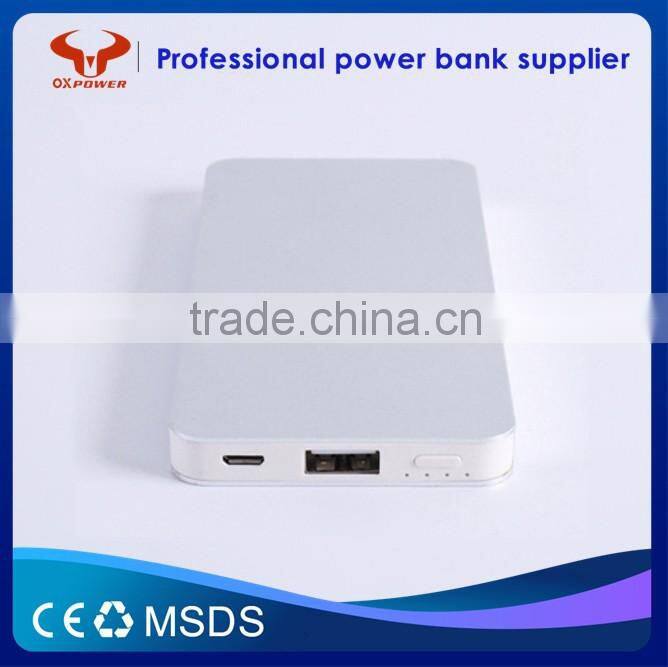 2016 professional factory hot sell high capacity fast charging portable power bank 8000mAh