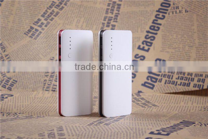 fashionalbe 5V/1A 5V/2.1A dual output power bank for hp