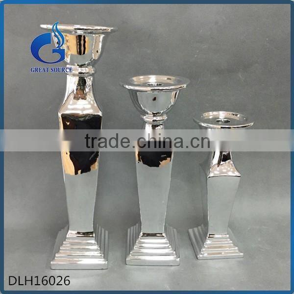 handmade electroplating home decoration ceramic candle holder