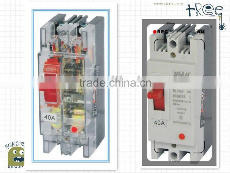 Series DZ15LE RESIDUAL CURRENT MODLE CASE CIECUIT BREAKER (MCCB) TRANSPARENT