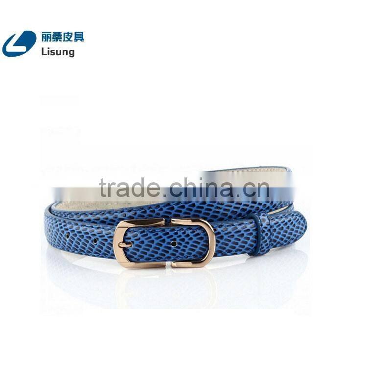 Fancy Rotatable Buckle Animal Skin Lady Design Belt