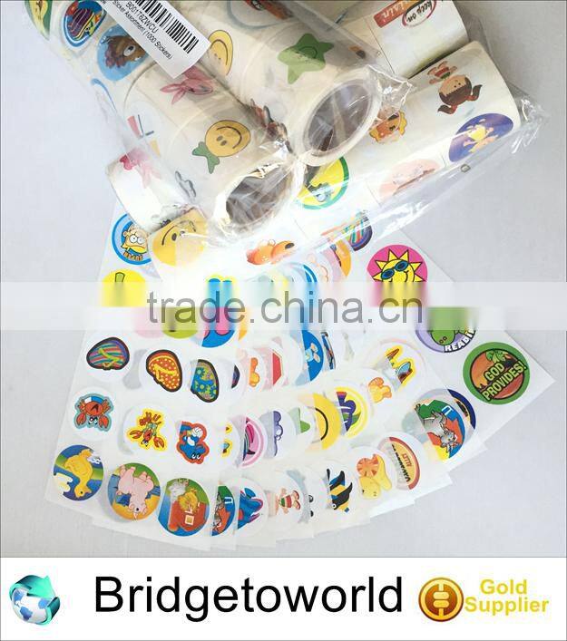 Factory supply custom sized and shaped laminated mini stickers by roll by sheet