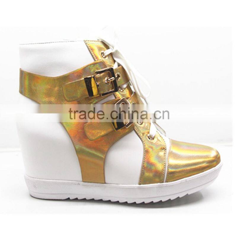 2015 newest fashion women patent leather boots