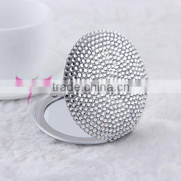 2015 fully-jewelled makeup compact mirror,whistling compact mirror