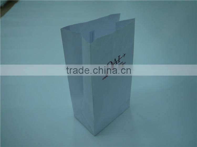 White sickness bag with tape closure,custom logo sick bag