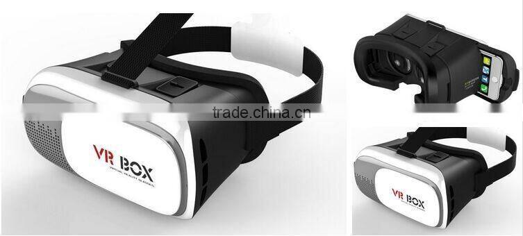 ardboard HeadMount VR BOX 2.0 Version VR Virtual 3D Glasses + white wireless bluetooth remote controller