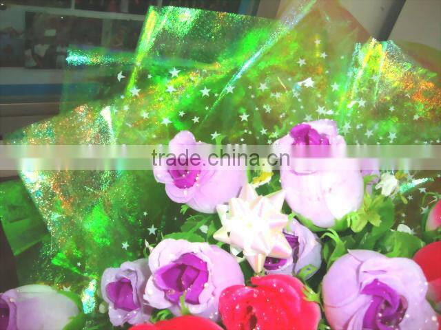 16 Micron Superior Quality With Red Light Pet Rainbow Film For Packing Or Decoration