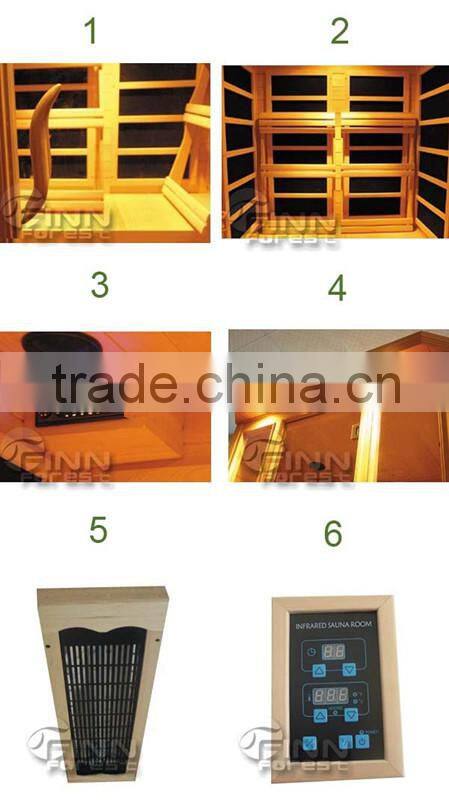 Easy install type sauna room 2 person use infrared dome sauna