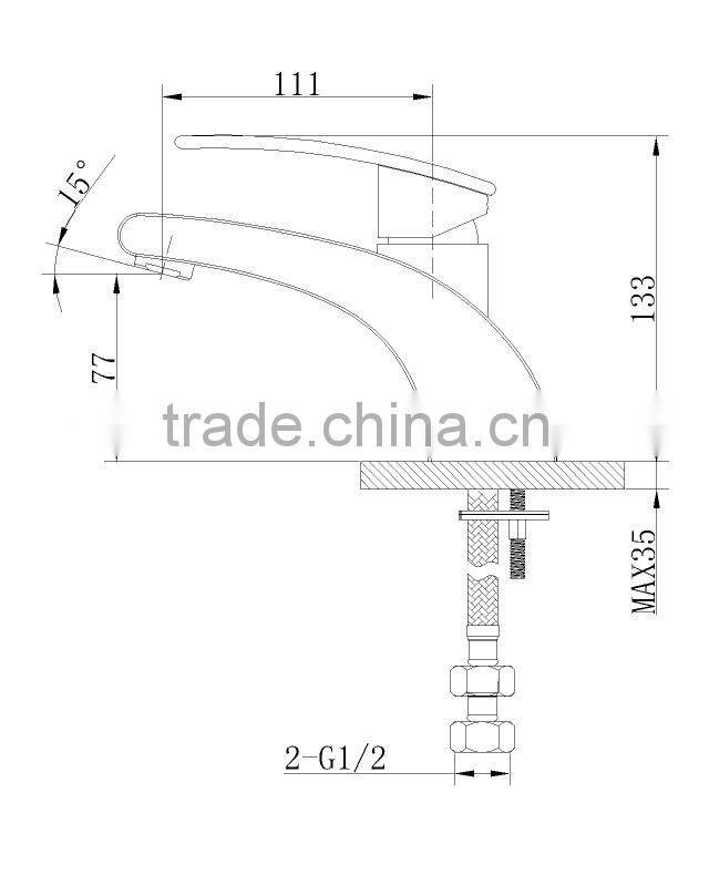 New Design Single Hole Brass Wash Basin Faucet 05 1101