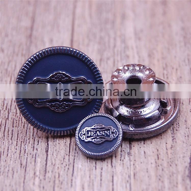 Custom printed ladies suit and jeans metal sewing button rivets