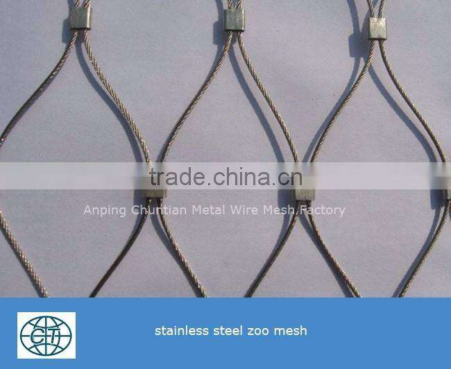 stainless steel wire rope ferrule mesh for animal fencing