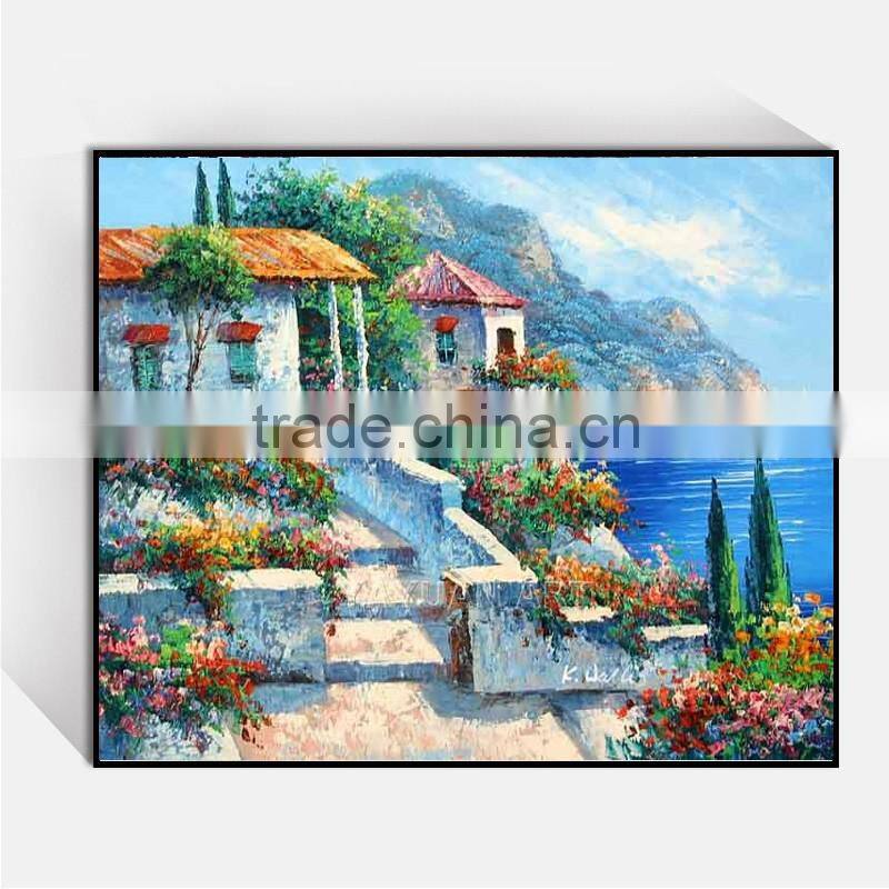 Shu1914 Hand painted mediterranean landscape oil painting