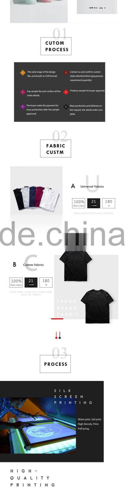 Wholesale Custom 100% Cotton Short Sleeve Plain T Shirt Men