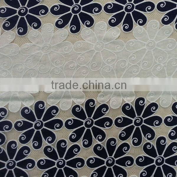 YH005# Lace Fabric for Wedding Dress /Burning Flower Lace Fabric /TC Material Lace Fabric