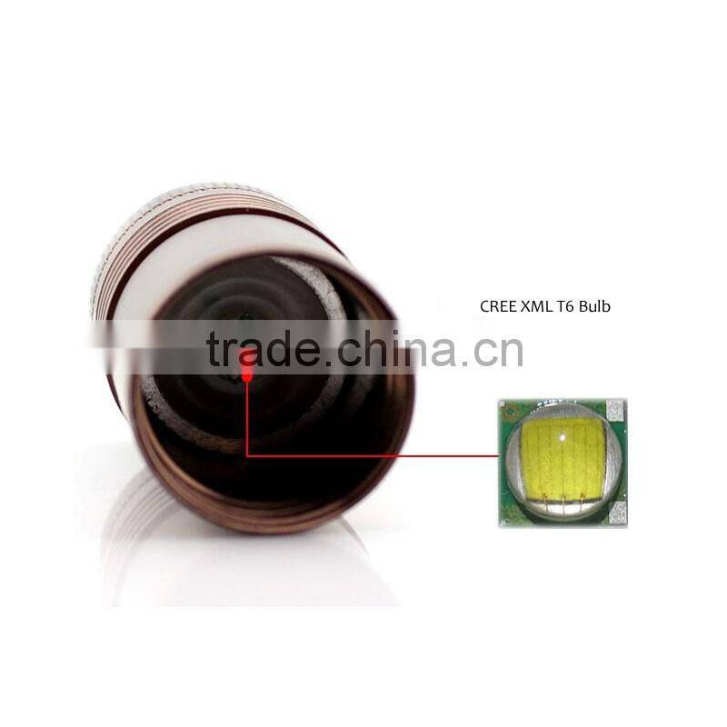 Aluminum Strong bright tactical T6 led flashlight