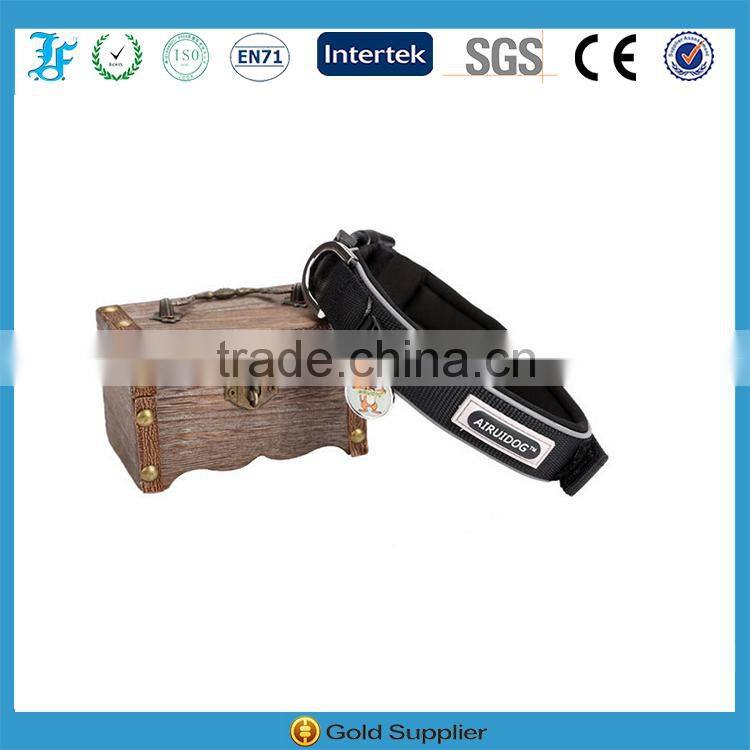 nylon webbing collar for dog with Neoprene and Velcro